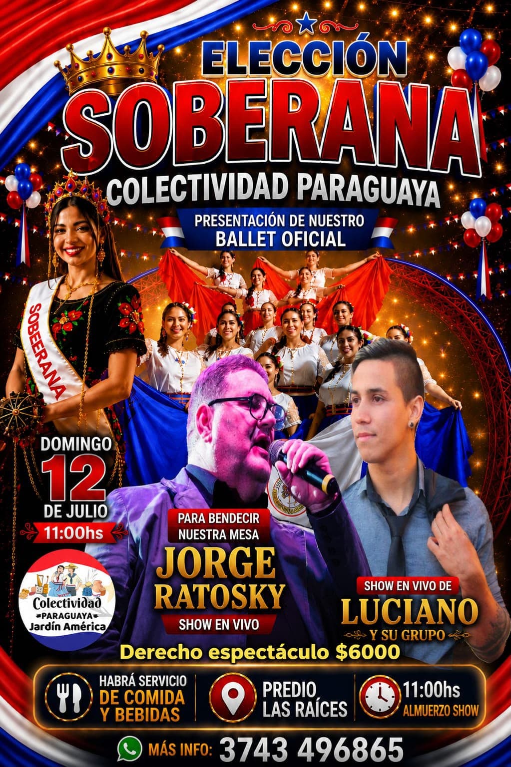 JARDÍN AMÉRICA ELEGIRÁ A SU NUEVA SOBERANA EN UNA GRAN FIESTA DE LA COLECTIVIDAD PARAGUAYA