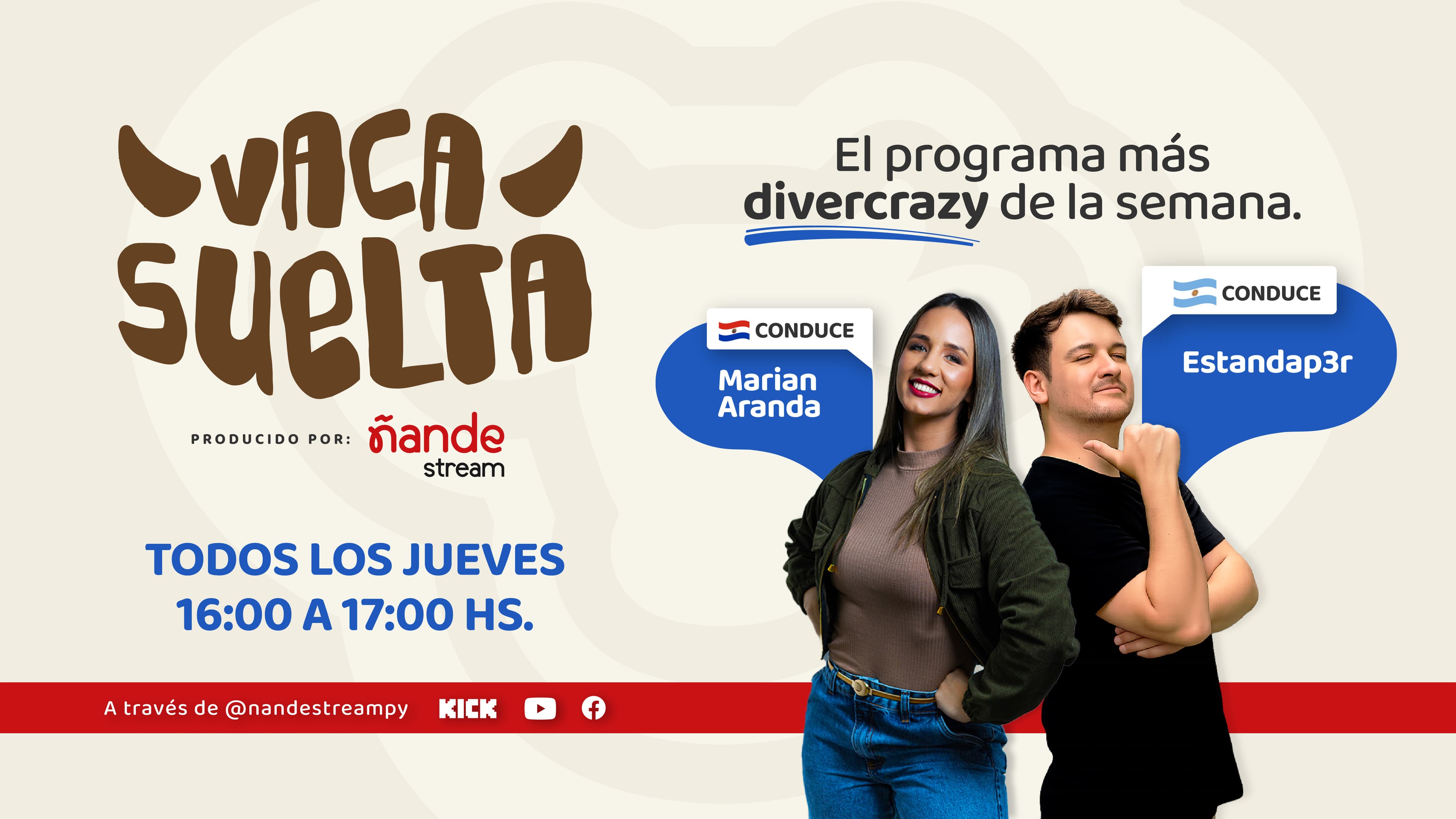 VACA SUELTA VA POR SU SEGUNDO PROGRAMA Y PROMETE MÁS HUMOR, LOCURAS Y SORPRESAS