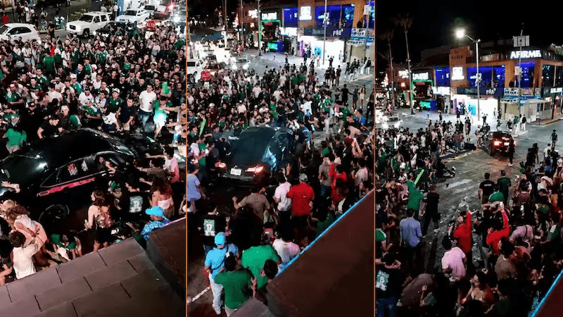 FESTEJO MUNDIALISTA TERMINÓ EN TRAGEDIA: AUTO ARROLLÓ A HINCHAS EN MÉXICO