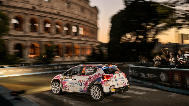 PARAGUAY BRILLÓ EN ITALIA CON UN CITROËN C3 RALLY2 QUE LLEVÓ LA MARCA PAÍS