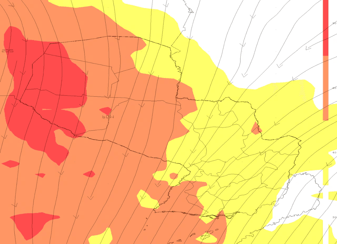 METEOROLOGÍA ALERTA POR VIENTOS DE HASTA 90 KM/H EN VARIOS DEPARTAMENTOS