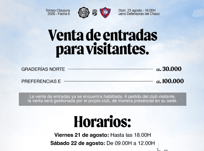 Superclásico: Olimpia habilita entradas para hinchas de Cerro Porteño