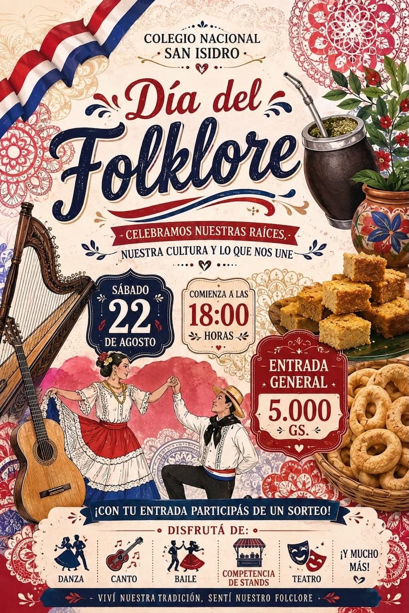 Colegio Nacional San Isidro celebra el Día del Folklore con una gran fiesta cultural